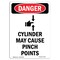 Signmission Safety Sign, OSHA Danger, 5" Height, Cylinder May Cause, Portrait OS-DS-D-35-V-2450 - alternate 1